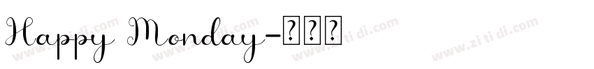 Happy Monday字体转换